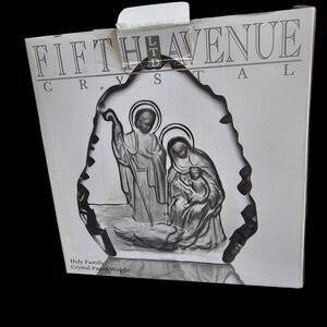Fifth Avenue Crystal Holy Family‎ Paperweight 5.5"